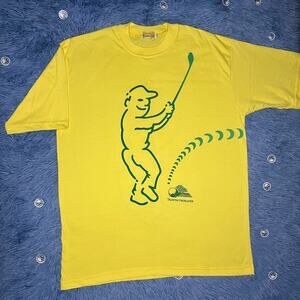 Frog Golf Shirt Size XXL Mens Yellow Green Big Graphic Outdoor Bright